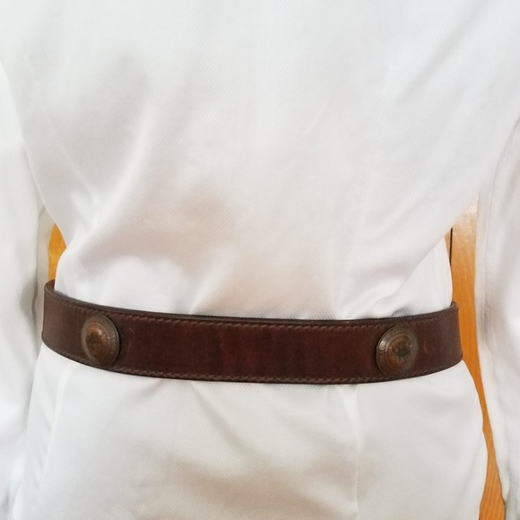 Vintage Australian Coin Concho Full Grain Leather Belt - Picture 5 of 8